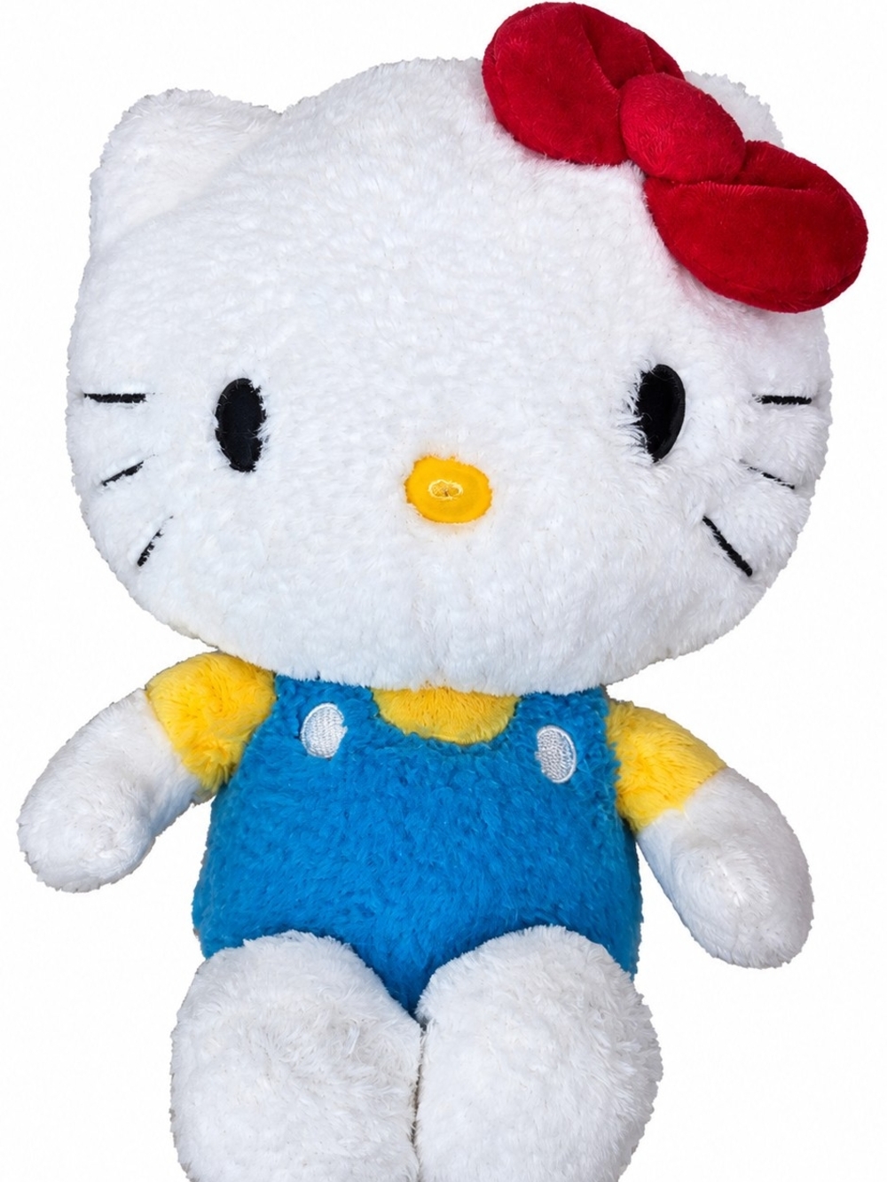 Hello Kitty White Plush with Blue Outfit and Red Bow